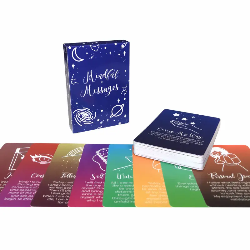 52 Card Mindful Messages Oracle Leisure entertainment games Card, family gatherings Tarot Card, board games Tarot pdf guide