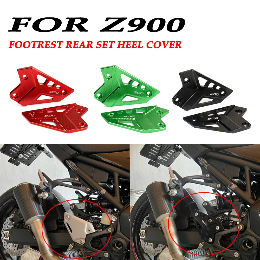 For KAWASAKI Z900 Z 900 2017 - 2023 2022 2021 2020 Motorcycle Accessories FootPeg Footrest Rear Set Heel Plates Guard Protector