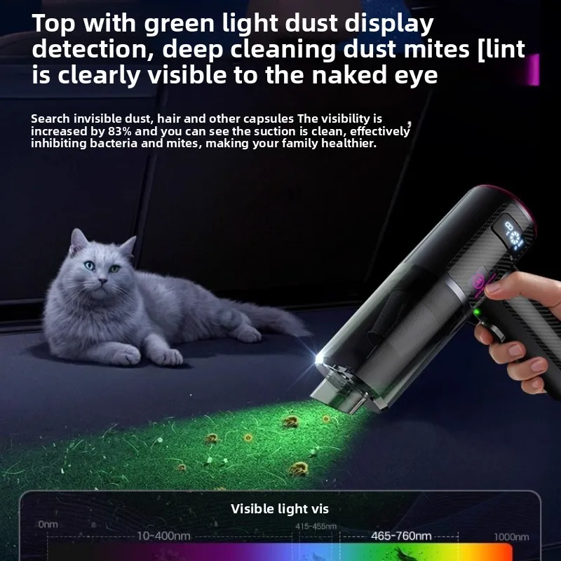 Automatic Pet Hair Vacuum Cleaner Handheld Mini Powerful Brushless Portable for Cat Dog Home Sofa