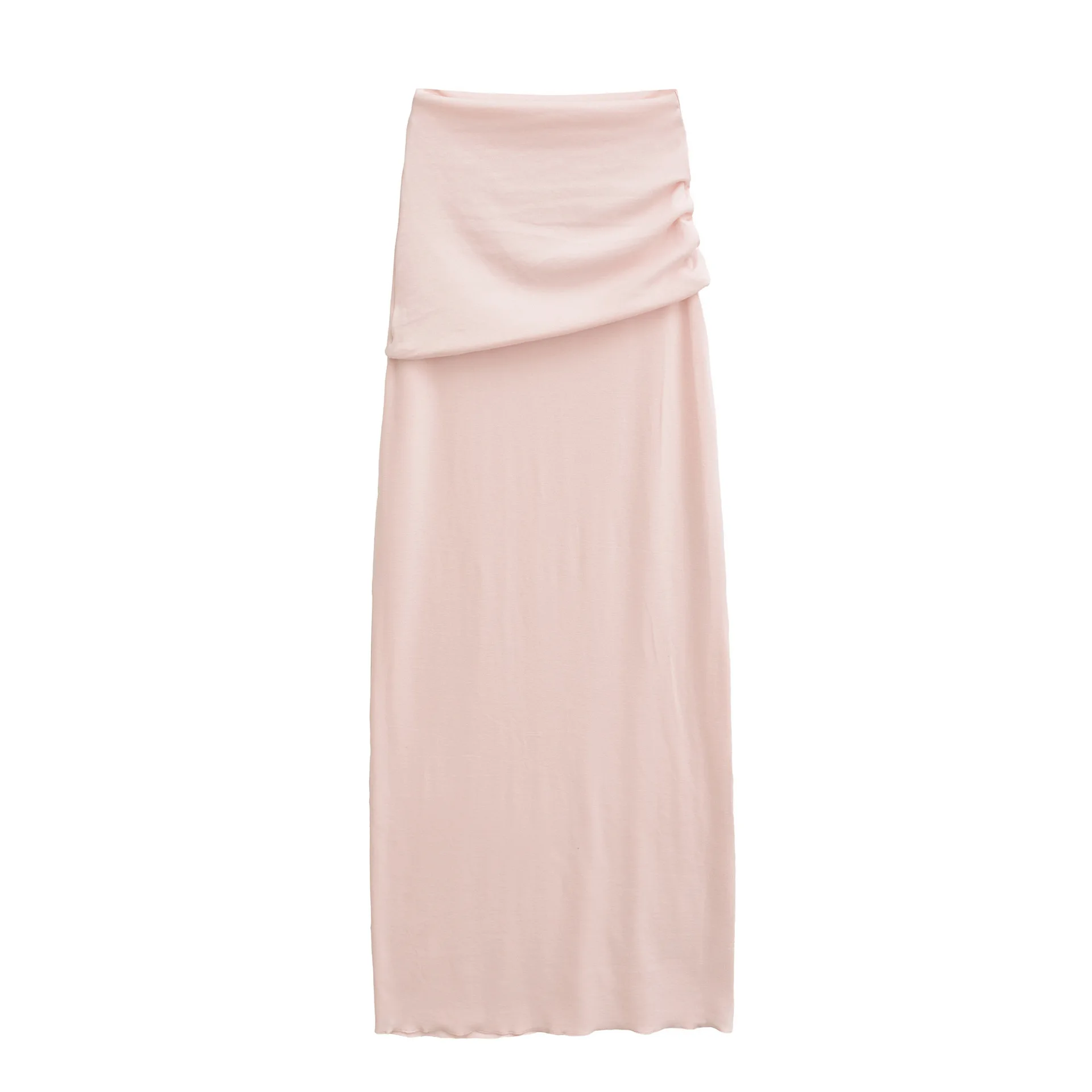 American Style Hot Girl Sexy High Waist Bodycon Midi Skirt Pure Desire Style Turn Waist Skirt Mature Lady Slim Fit Slimming VOB6