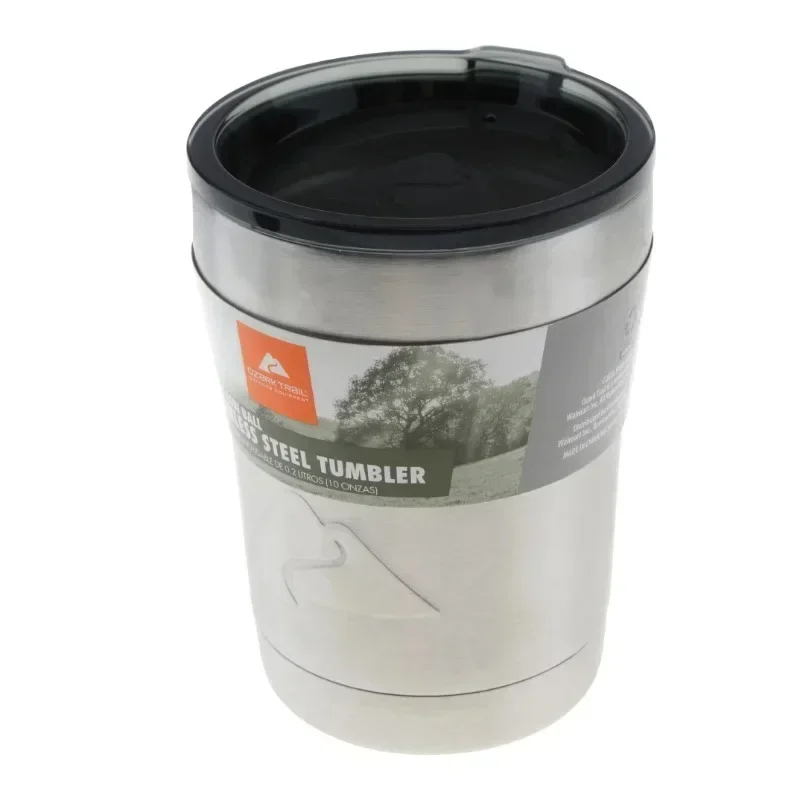 Ozark Trail Tumbler Lowball in acciaio inossidabile con isolamento sottovuoto, 10 oz