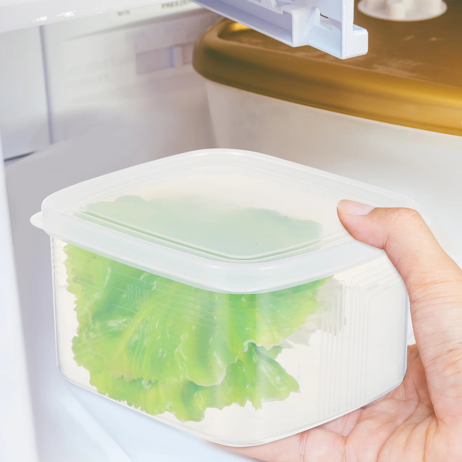 

8pcs Food Storage Containers Fresh-Keeping Box Clear Sealable Long Lasting Microwave Safe Pp Material Kitchen Storage Box