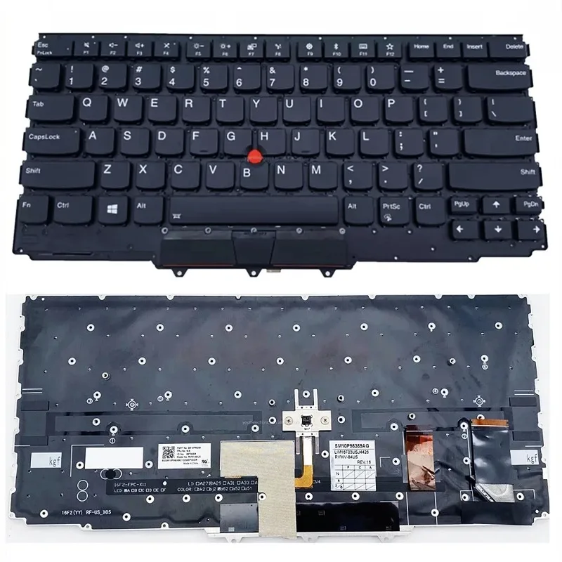M New Repair Accessories for Lenovo X1 Yoga 2nd 3rd Gen 2017 2018 Laptop US Keyboard Backlight