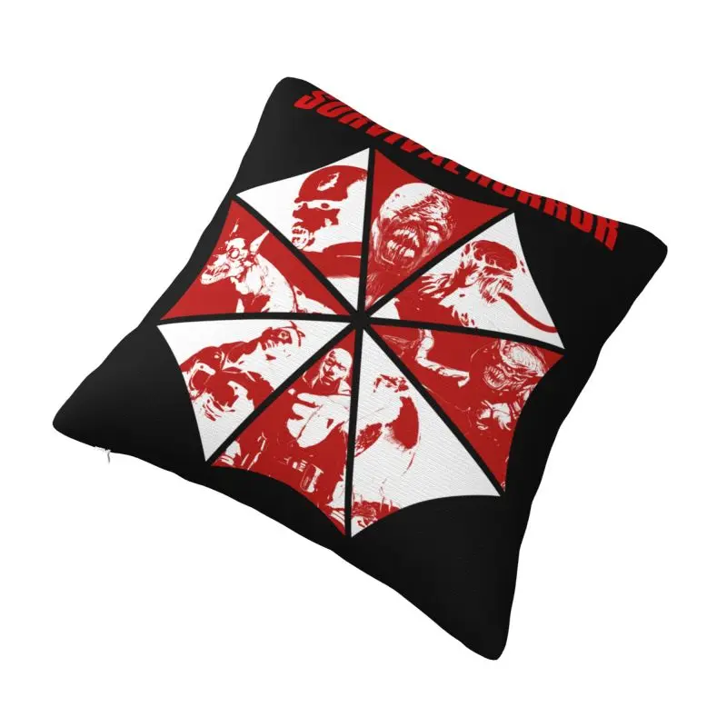 Custom Modern Survival Horror Monsters Sofa Cushion Cover Velvet Throw Pillow Case