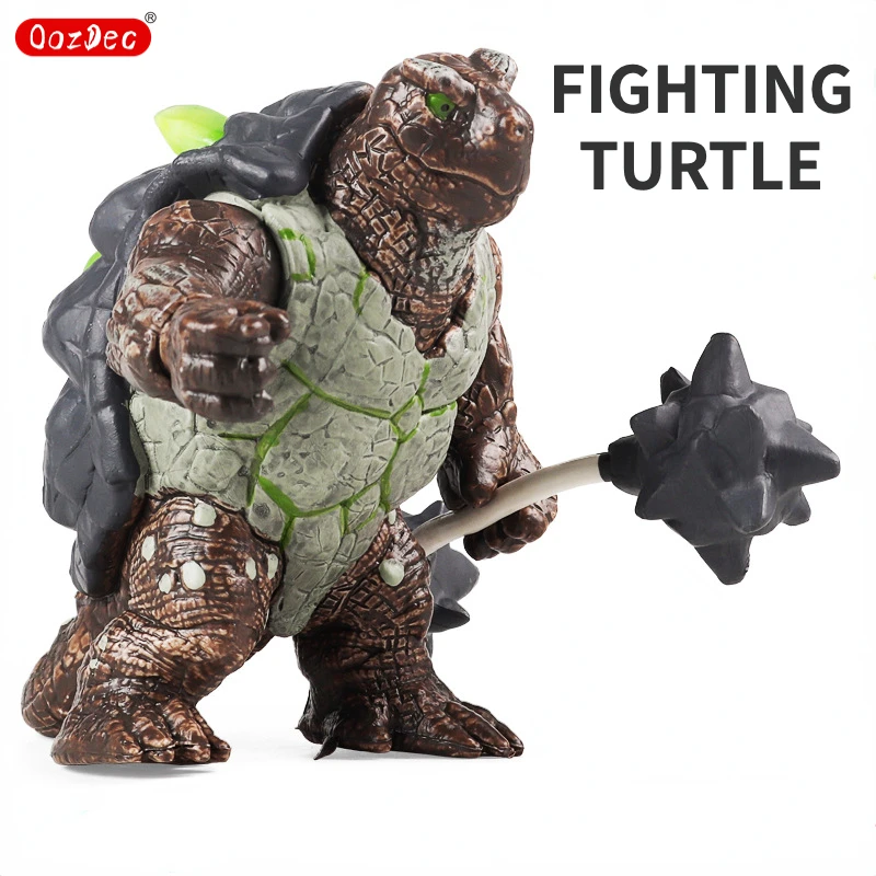 OozDec Warcraft Fighting Turtle Action Figures Toy Collectible Mythical Ancient Realistic Animal Dinosaur Figures Decorate Gift