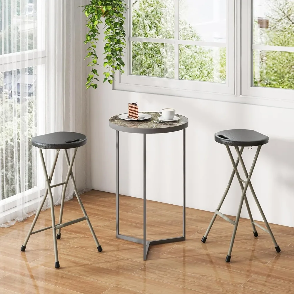 

Folding Stool, Extra Tall 28 inch Foldable Camping Stool for Adults with 550 lb Capacity, Portable Plastic Fold up Stool