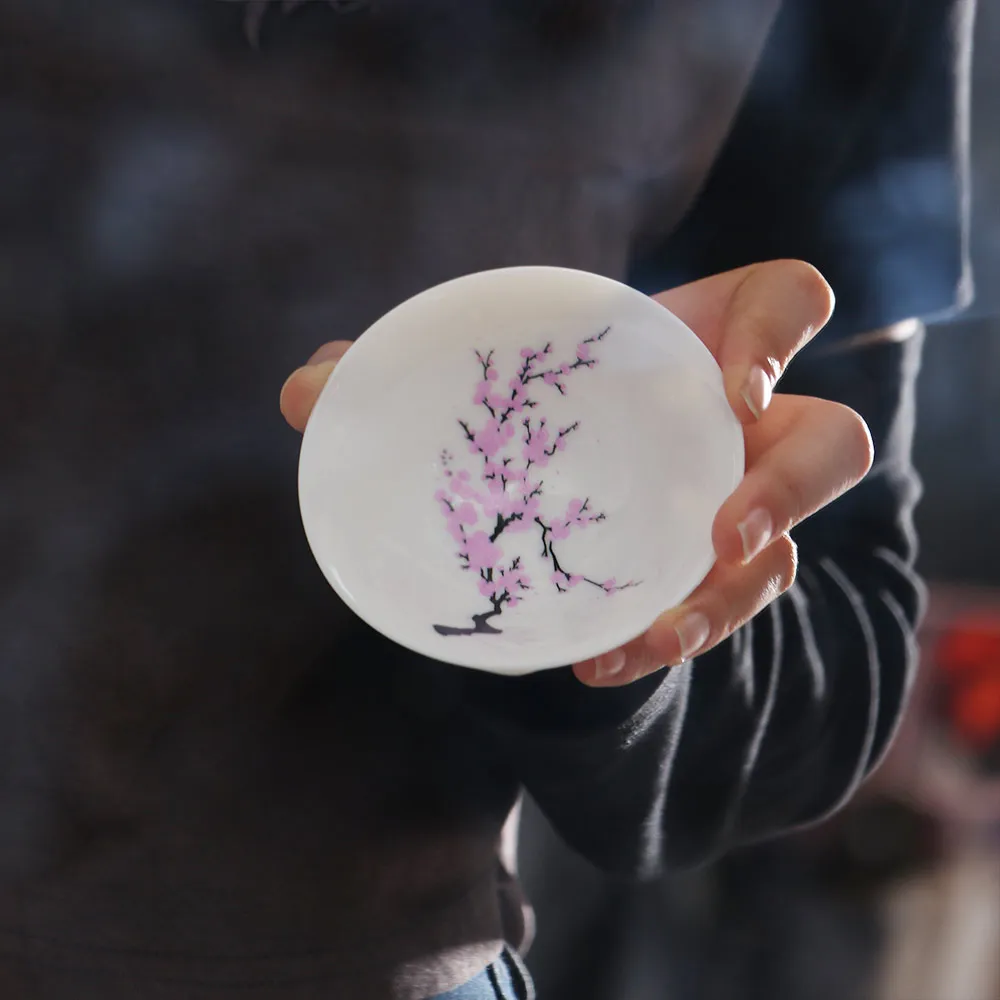 Creative Color Changing Teacup Unique Cold/Hot Water Discoloration Magic Sakura Cup Multicolor Flower Pattern Flower Change Bowl