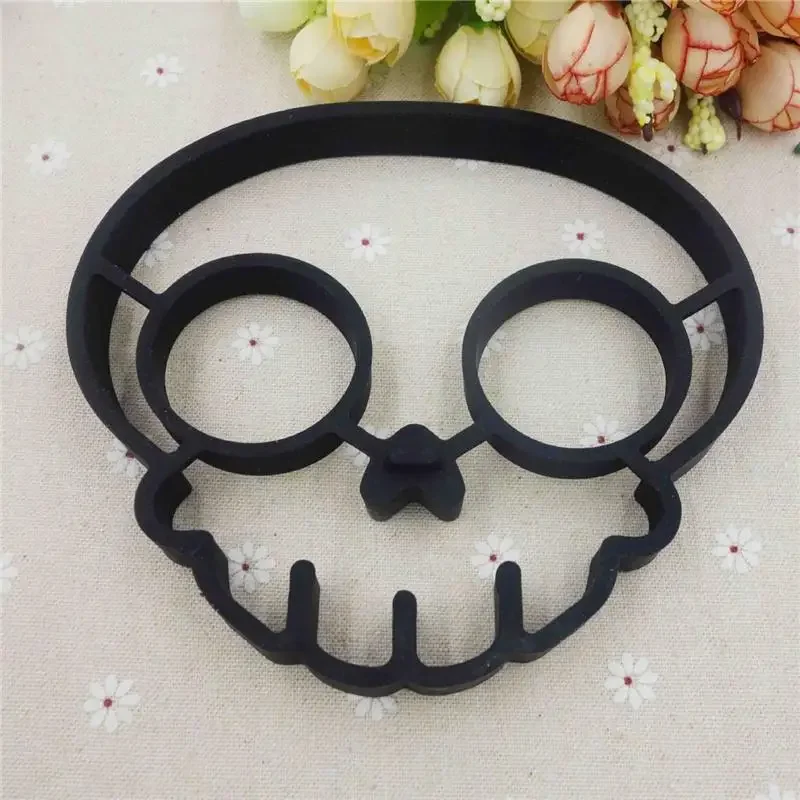 Cute Silicone Skull Egg Fried Shaped Mould Shaper Ring Kitchen Cooking Tool