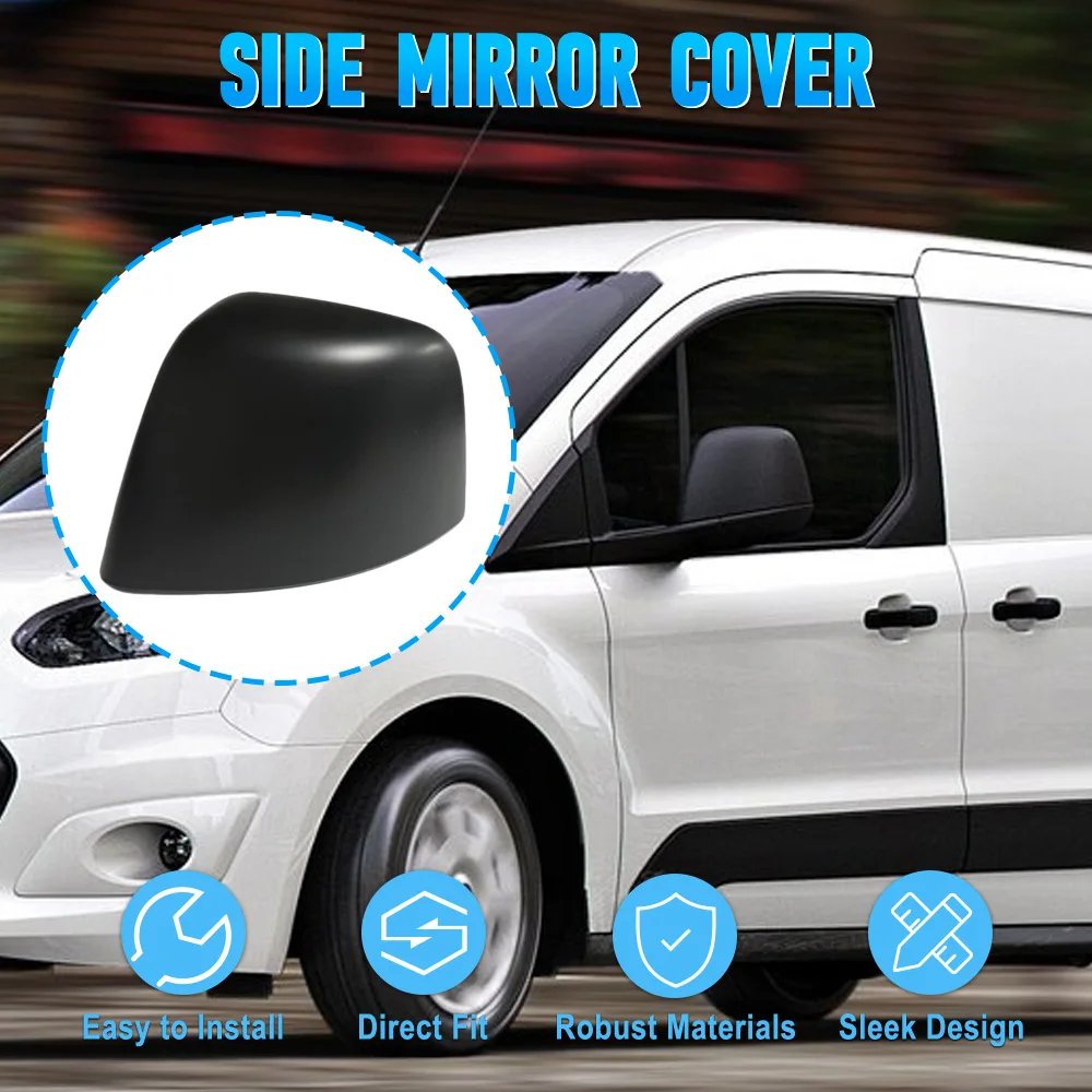 

Primer Black Left/Right Side Wing Rearview Mirror Cover Caps Shell Replace for Ford Transit Connect 2014 2015 2016 2017 2018