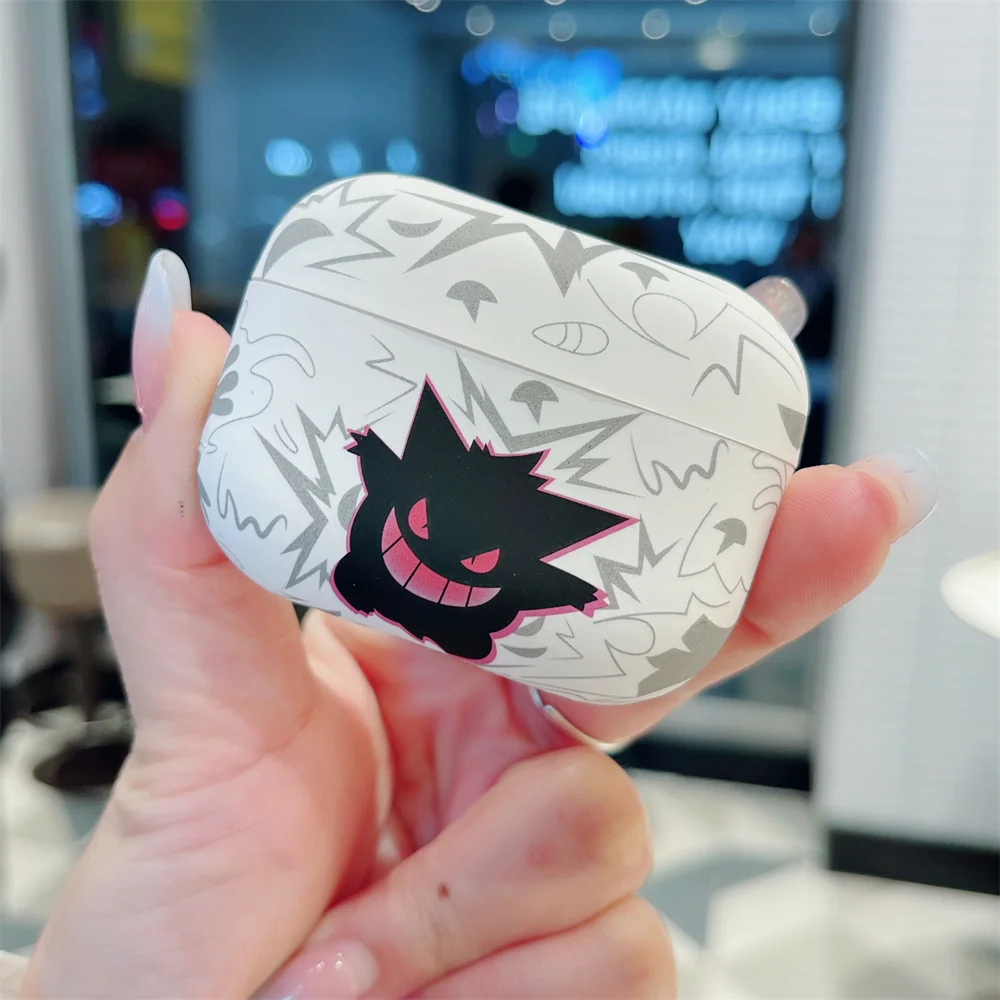 Japonia Anime Pokemon potwory Gengar etui na słuchawki do Airpods 2 3 4 pro pro 2 bezprzewodowy zestaw słuchawkowy Bluetooth pokrywa