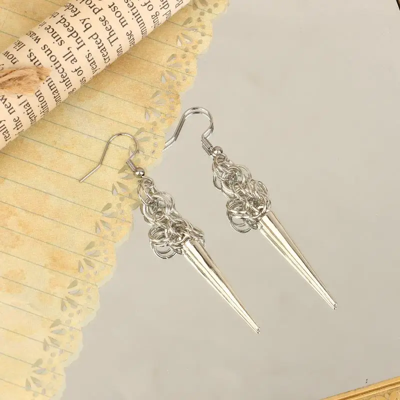 فاسق نمط سبايك أقراط للنساء القوطية مخروط قلادة الجرونج ثقب استرخى مجوهرات هدية