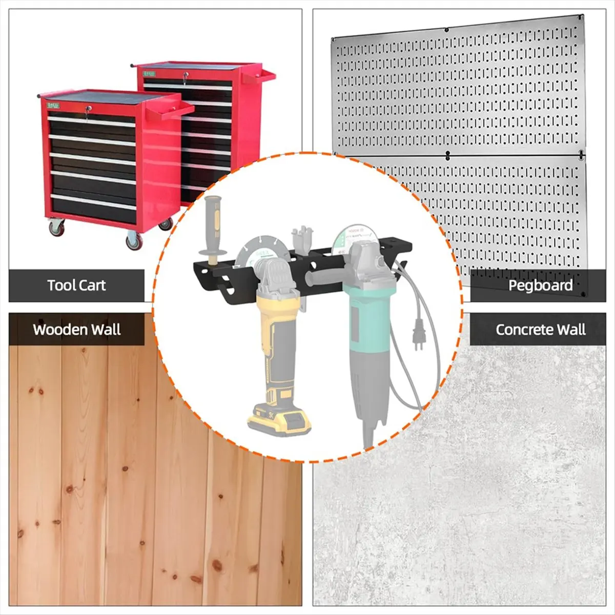 2026 Trend Angle Grinder Bracket Metal Angle Grinder Rack Hook Wall Bracket Suitable for Angle Grinder Polisher