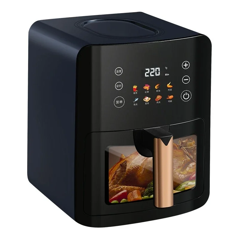 

Large-capacity visual air fryer, multi-function touch screen fully automatic oil-free fryer