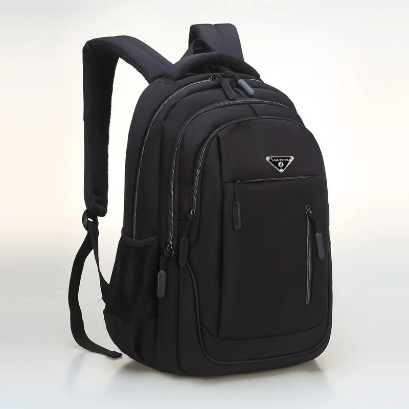 Große Kapazität Rucksack Männer Laptop Rucksäcke 15,6 Oxford Schwarz Solide Hohe Schule Taschen Teen College Boy Gril Student Rucksack