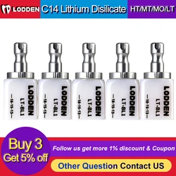5pcs Dental Glass Ceramic Cube Lithium Disilicate Block C14 LT/MT/MO/HT 18*15*13 Dental Lab Milling System Material for CAD CAM
