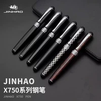 Jinhao-pluma estilográfica de caligrafía de negocios X750, exquisita y elegante pluma dorada de iridio, firma de oficina, regalos de escritura de lujo, papelería