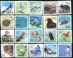 20Pcs/Set Japan Post Stamps Symbiosis with Nature Marked Postage Stamps for Collecting