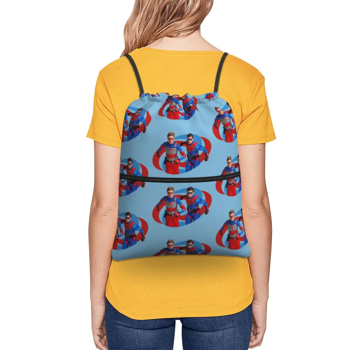 Henry Danger - حقائب ظهر من Action Log متعددة الوظائف محمولة برباط وحقائب رياضية وحقائب كتب لطلاب السفر