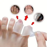 1/2/5 pares de protectores ortopédicos transpirables de silicona para dedos del pie, funda para pulgar de separación antiabrasión y antidolor para el cuidado de los pies