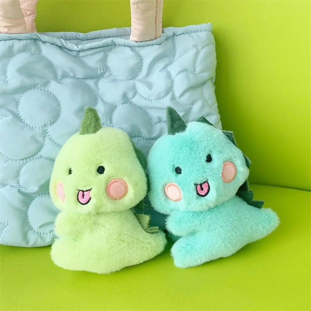 LLavero de muñeco de dinosaurio de dibujos animados, divertido muñeco de dinosaurio de peluche, colgante feo y lindo, llavero de felpa de dinosaurio de algodón PP, accesorios para bolso