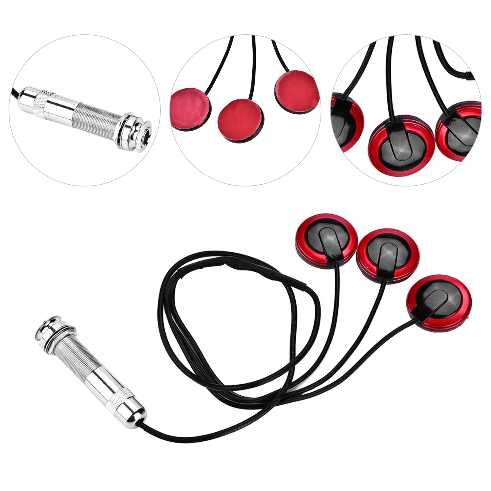 ギターピックアッププロフェッショナルピエゾコンタクトトランスデューサーマイクピックアップギターバイオリンバンジョーマンドリンウクレルギターアクセサリー