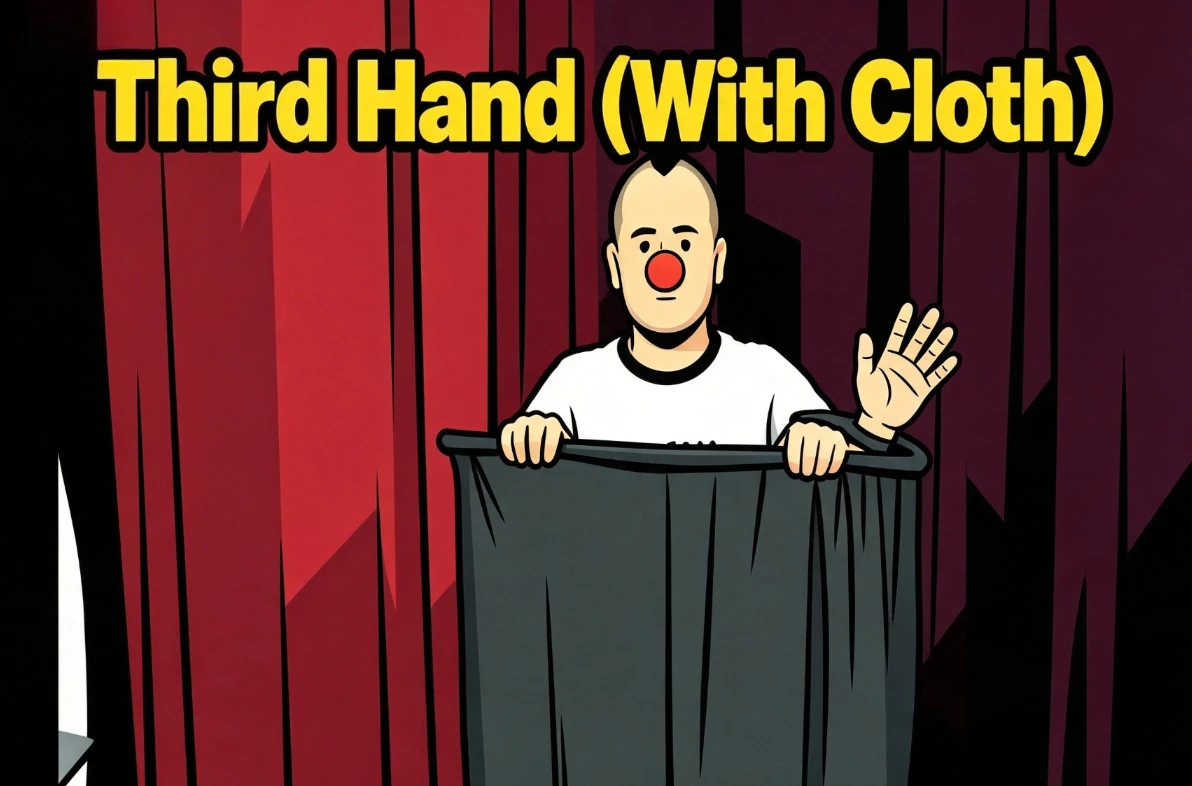 Classic Third Hand (With Cloth) Magic Tricks Magicians Stage Illusion Gimmick Props Funny Accessory Magica Magician Adult Magia