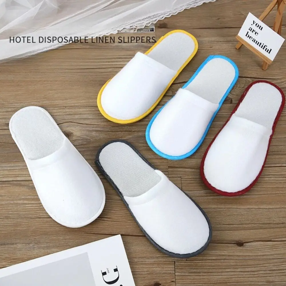 Hotel Disposable Slippers Men Women Travel Home Hospitality Shoes Cheap SPA Guest Slides Closed Toe One Time Use Slippers Hot