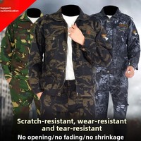 New Style Thickened Camouflage Uniform Set for Men's Military Training Workwear Spring Autumn Winter Construction Labor Protecti
