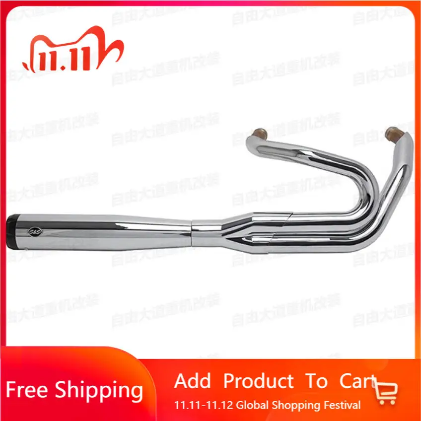 

STLF New in stock S&S 2020 Later Full Length Two-in-one Exhaust Pipe Racing Version Fit Fat Boy Low Rider Street bob Heritage Ex