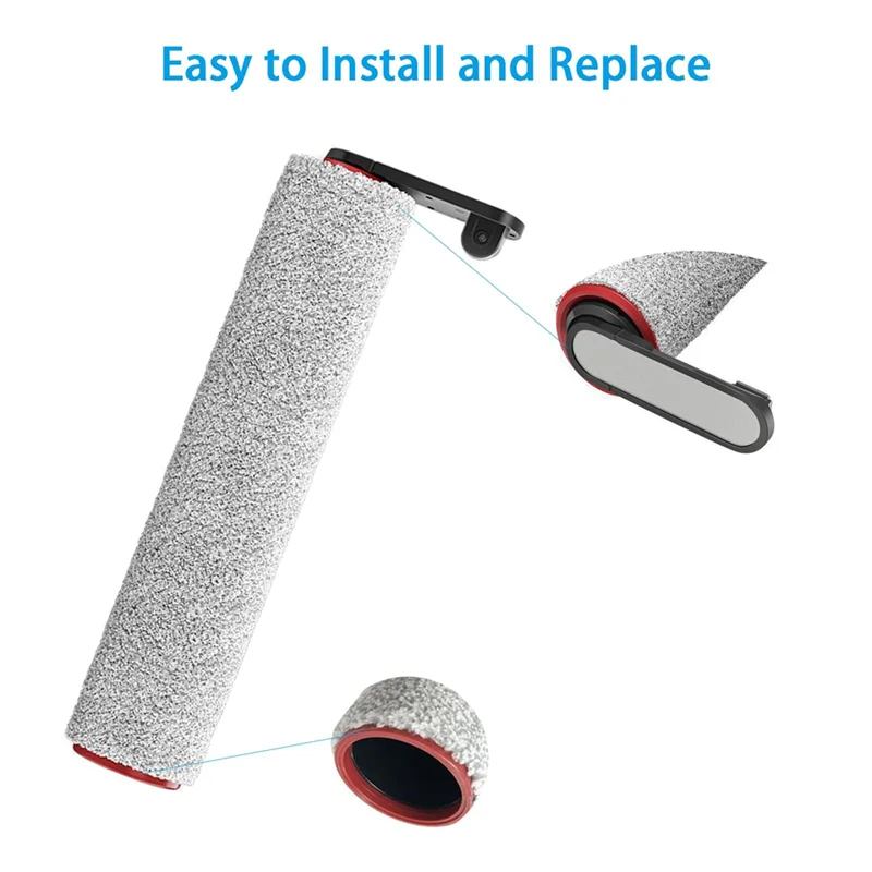 ABUD-6Pcs/Set Roller Brush HEPA Filter As Shown Plastic For Dreame H12 Pro /M13beta/H12 Pro Plus Wash Floor Machine Accessories