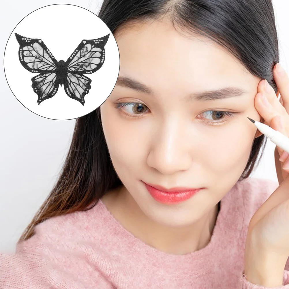 

Butterfly Eyeliner Pen Template Flexible Silicone Ladies Eyeliner Stencil Precise Eye Makeup Stencil Reusable Makeup Tool