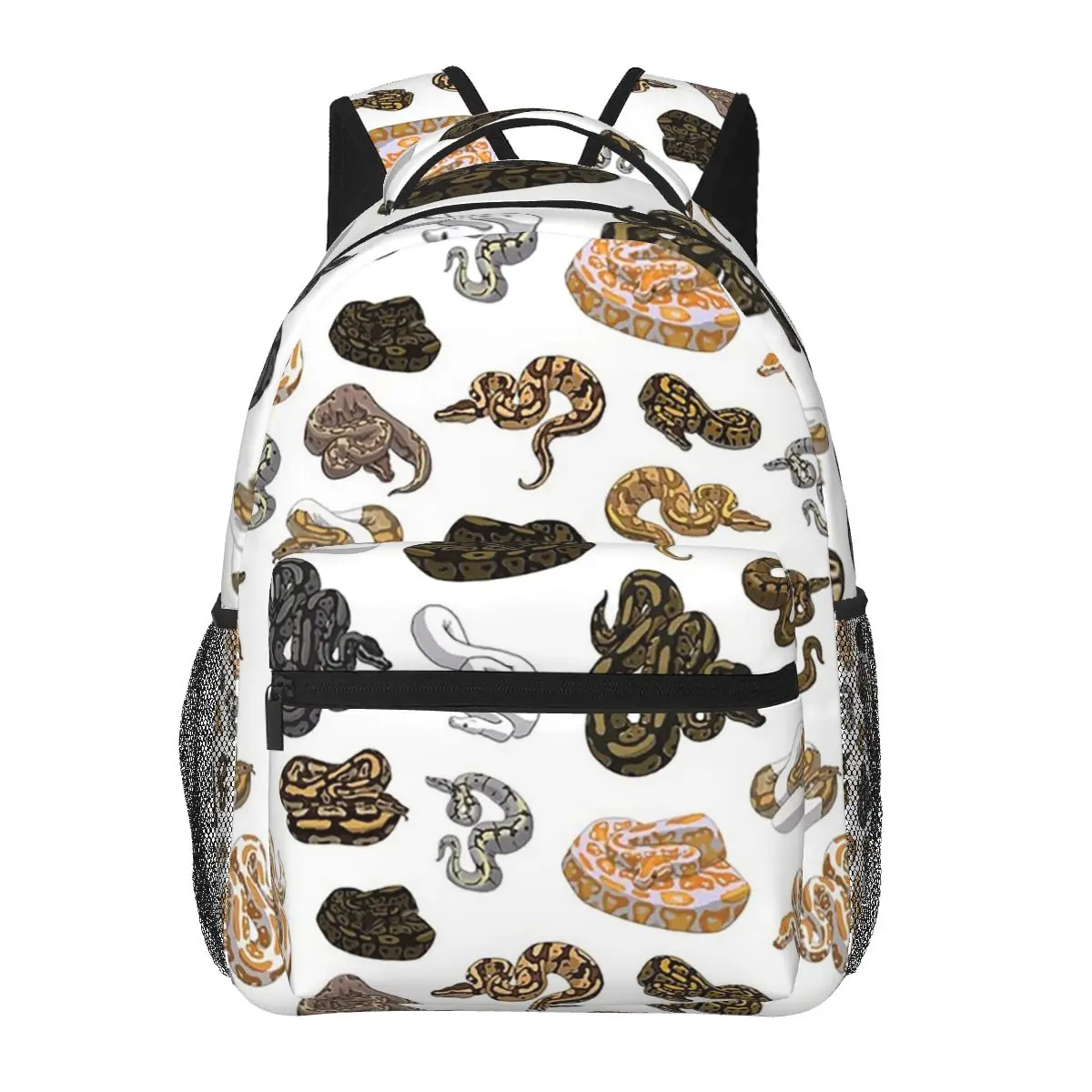 

Ball Python Morph Snake Pattern Sleeveless Top Backpacks Boys Girls Bookbag Students School Bags Travel Rucksack Shoulder Bag