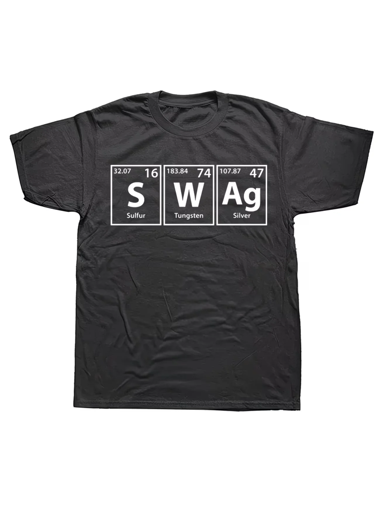 Men'S Swag Funny Periodic Table Science Letter Women T Shirt Cotton Tee Top Streetwear Oversize Meme Ironic Humor Casual Trendy