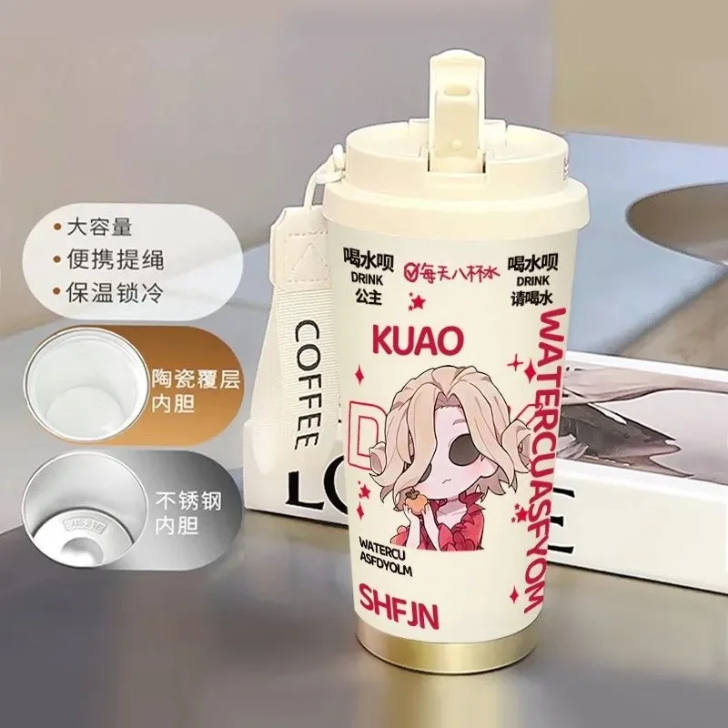 شخصية خامسة ريد ليدي كوسبلاي محيطية ذات سعة كبيرة وخفيفة الوزن تحمل كوبًا معزولًا من الفولاذ المقاوم للصدأ للطلاب