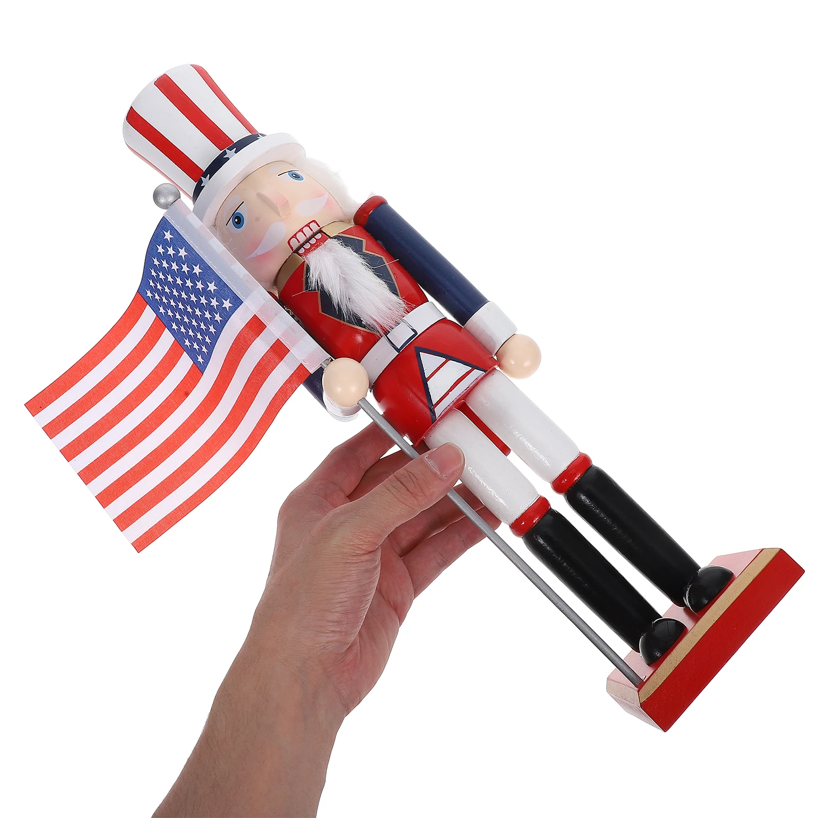 

Small Nutcracker Soldiers Independence Day 4th of July Tabletop Ornament Christmas Decorations