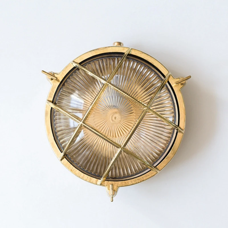 Nautical Vintage Wall Light Brass Street Light Decorative Light Emitting Diode with Oval Baffle Bulk Purchase Option