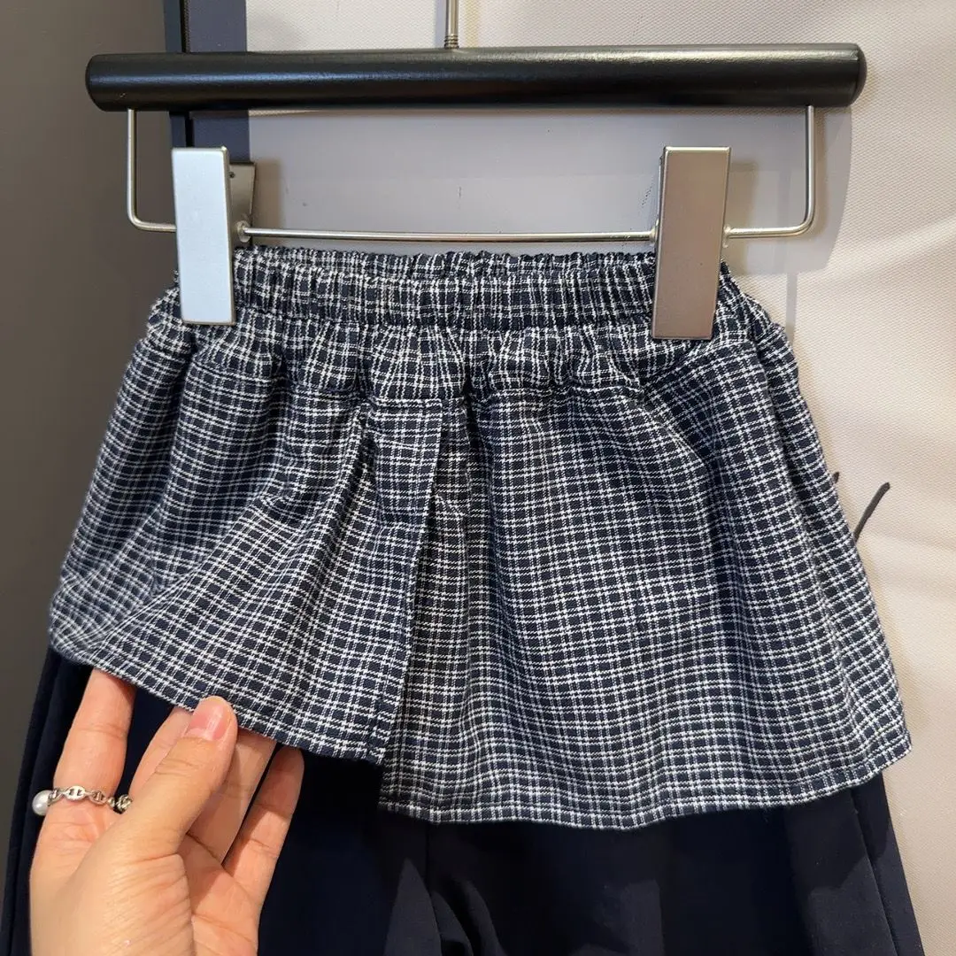 خريف جديد الفتيات ضرطة الستار مستقيم الساق السراويل 2025 ملابس الأطفال الجديدة ، الأطفال الكورية الحلو وباردة بنطال ذو قصة أرجل واسعة #3