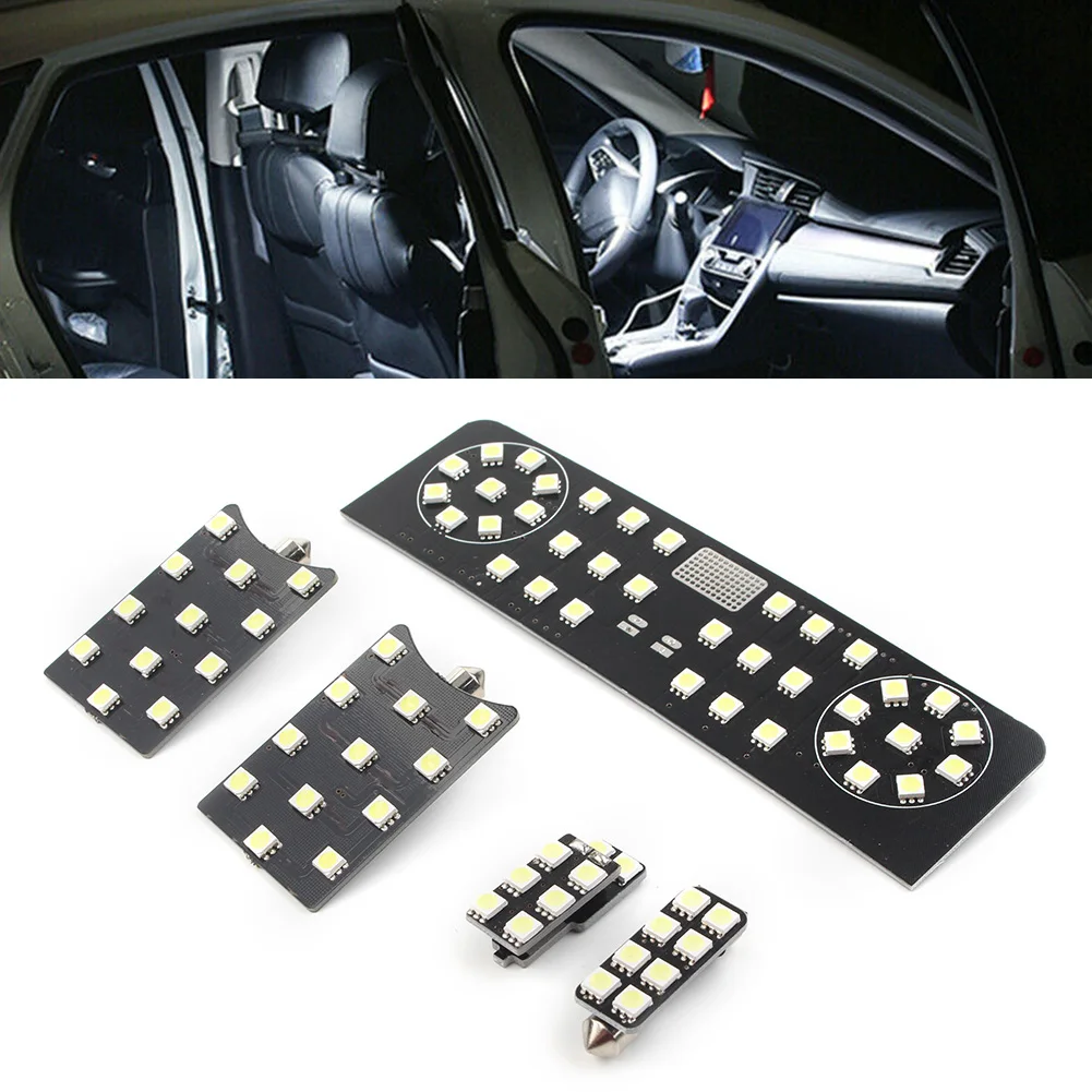 Car Interior Reading Lights Package White LED Bulbs For Volkswagen Tiguan Without skylight 2009-up 5Pcs/Set