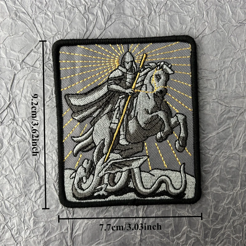 Parche bordado Arcángel Miguel – Insignia moral militar para mochila - imagen 2