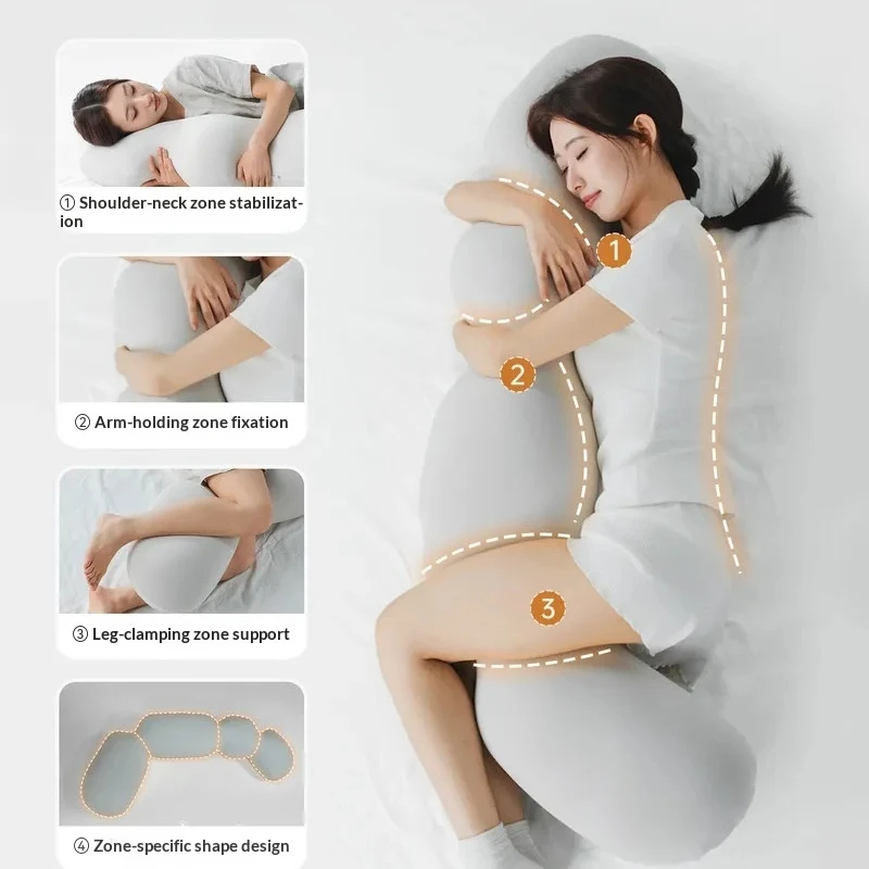 Hot Sale Keko Long Body Pillow Ice Silk Cooling Leg Support Side Sleeping Pillow For Adult Women Deep Sleep Bedroom Use