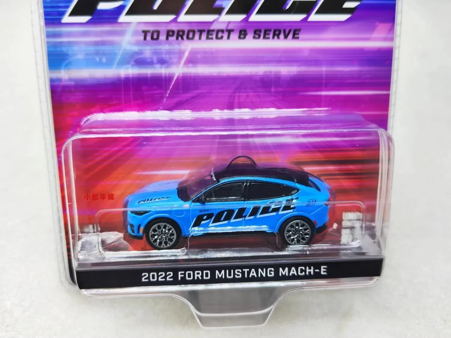 1:64 2022 Fd Mustang Mach-E Police GT Performance Edition Diecast Metal Alloy Model Car Toys For Gift Collection ornament