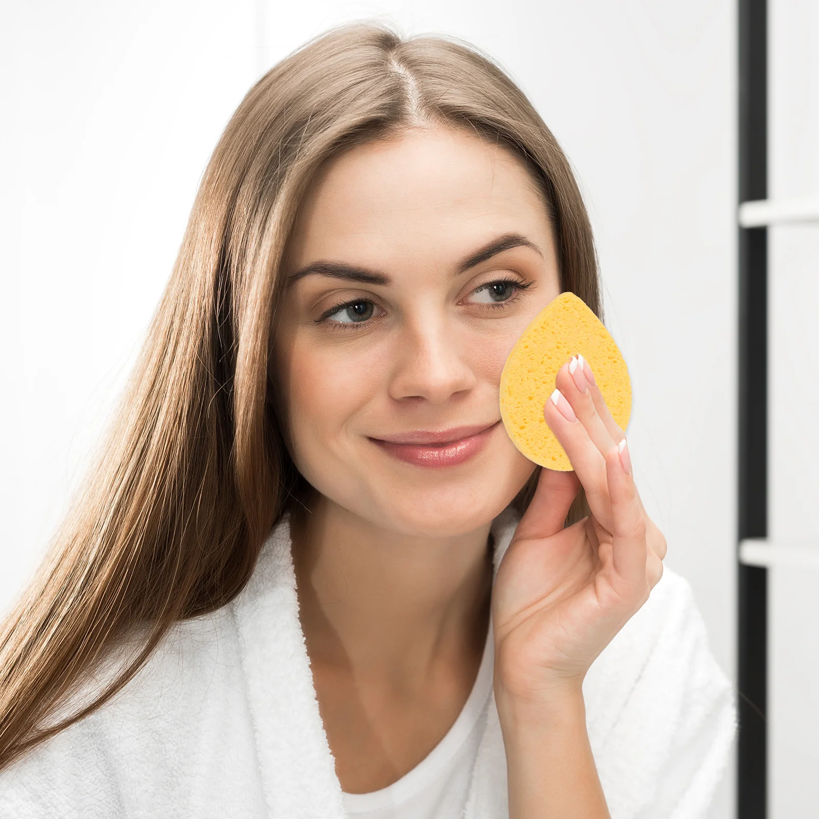 4Pcs Compact Exfoliating Sponge Facial Pads Multi-Use Face Cleaner Travel Accessories Facial Sponges Exfoliating Sponge