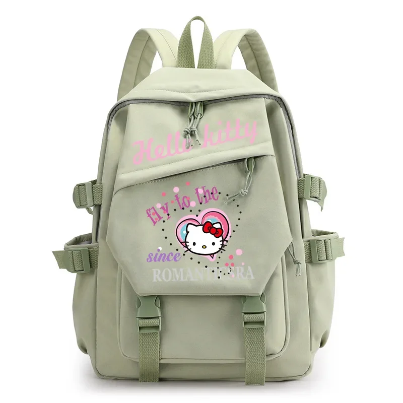 Sanrio New Hellokitty Heat Transfer Patch Printed Backpack Cute Cartoon Student Schoolbag Computer Canvas Backpack