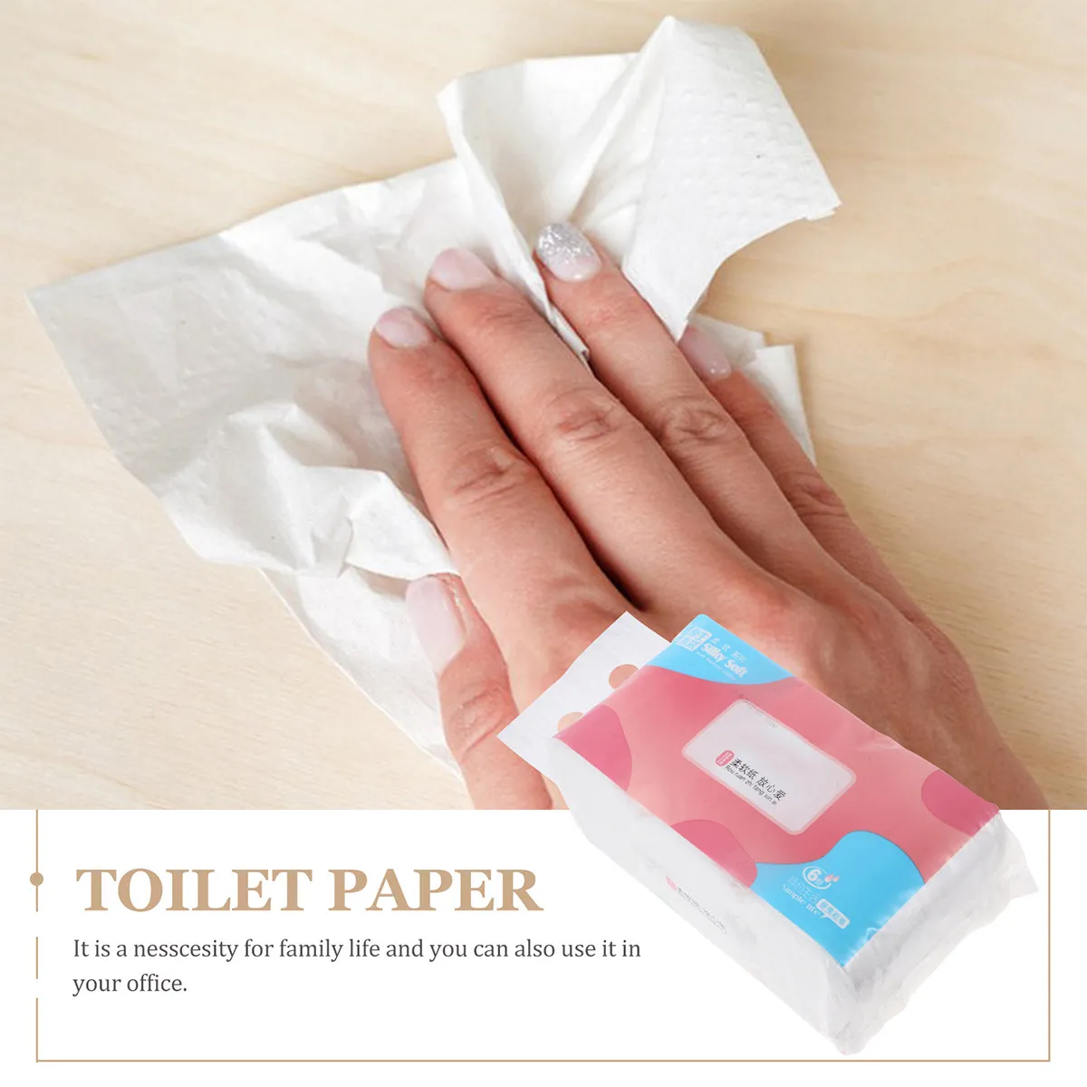 家庭やオフィスでの使用に最適な、柔らかい木パルプで作られた、芯なしのトイレットペーパー6ロール。低刺激性で、敏感肌にも優しい。