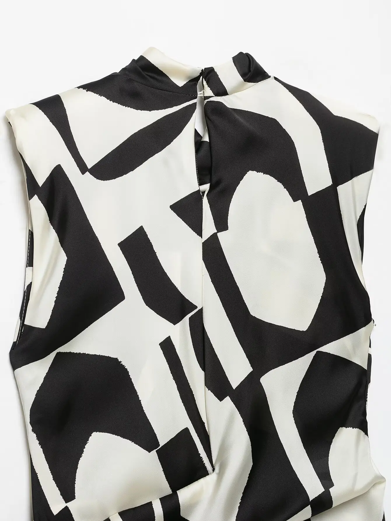 KLKXMYT Schickes Hosen-Set für Damen Ärmelloses Oberteil mit Schleife Geometrischer Druck Damenanzüge 2026 Sommer Lässige Damenoutfits – Detail 12
