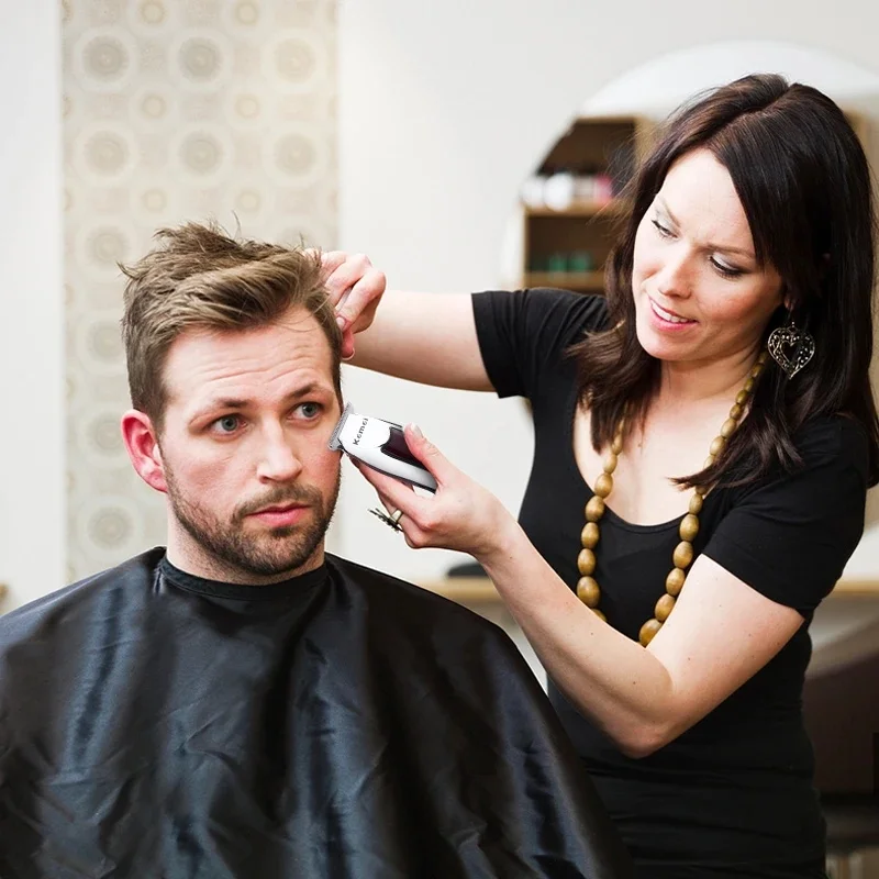 Kemei KM-9163 ماكينة قص الشعر الاحترافية للرجال قابلة لإعادة الشحن عبر USB، ماكينة حلاقة لاسلكية منخفضة الضوضاء