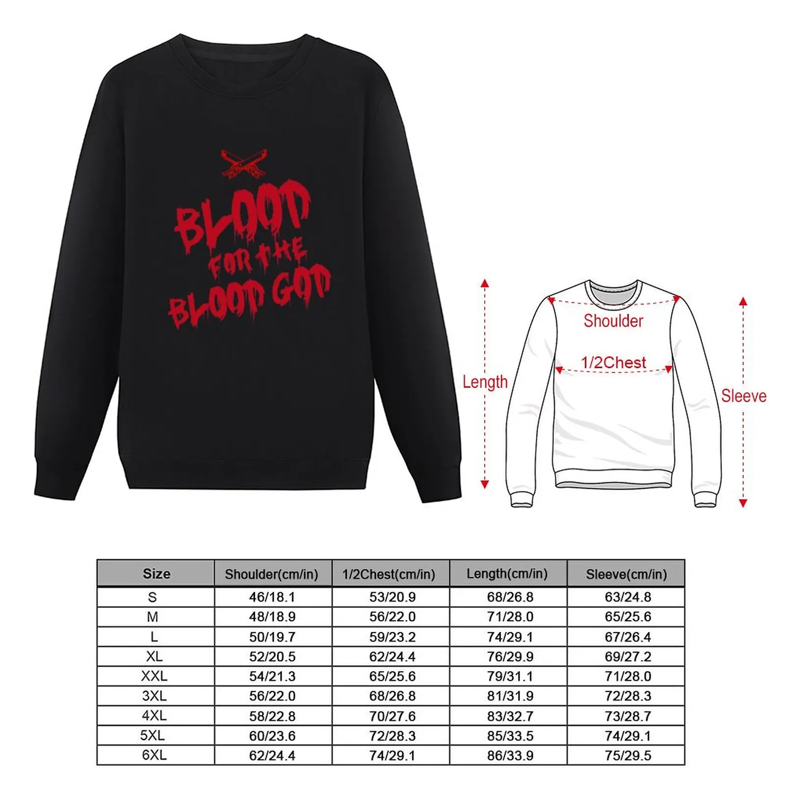 Khorne Chaos God Graffetti - Blood for the Blood God Sweatshirt winter clothes mens designer clothes sweatshirts