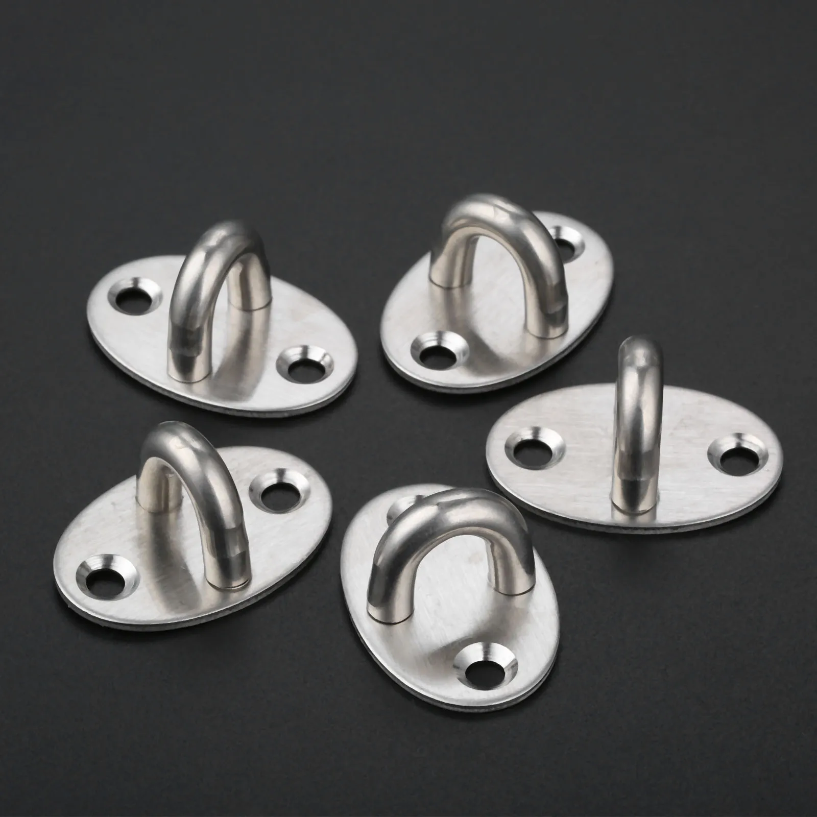 5pcs Heavy Duty Ceiling Hook Stainless Steel U-shaped Ring Mounted Base Ceiling Anchor Hanger Fan/Chandelier/Hammocks/Sandbag