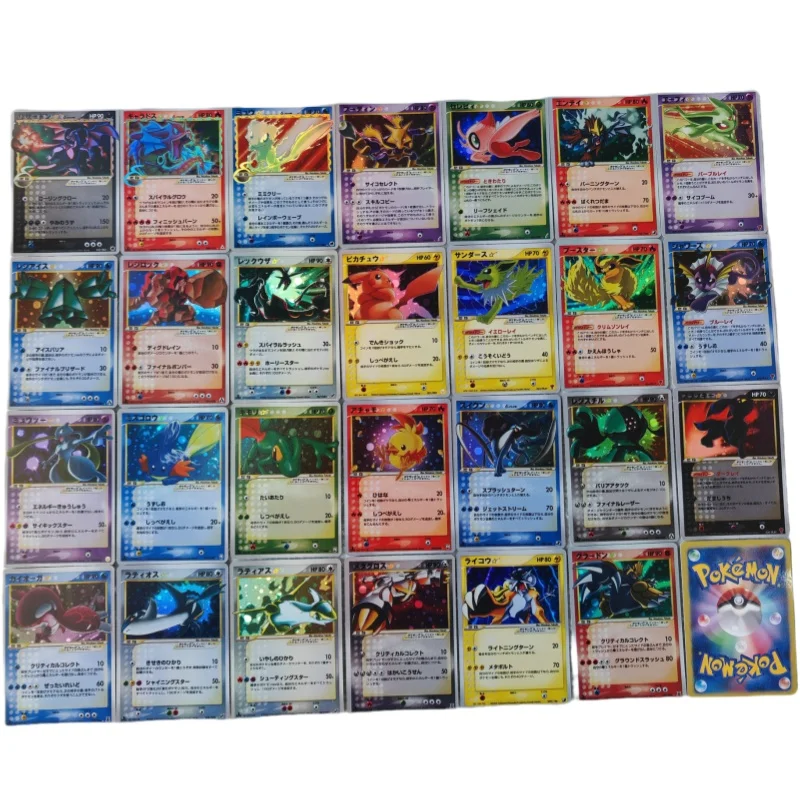 27Pcs/set Pokemon Ptcg Pikachu Charizard Rayquaza Diy Star Flash Card Japanese Version Anime Game Characters Collection Card