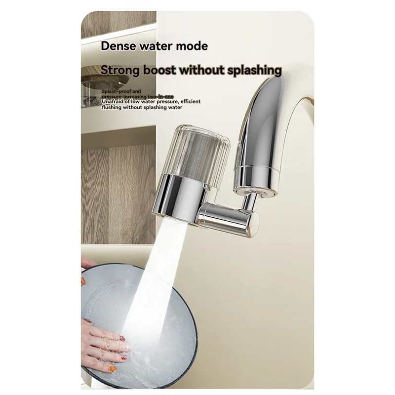 مهوية صنبور المطبخ B25B، 360 ° دوار زاوية واسعة للغاية 2 أوضاع مخرج مياه بخاخ حوض المطبخ للحمام وحوض الغسيل #3